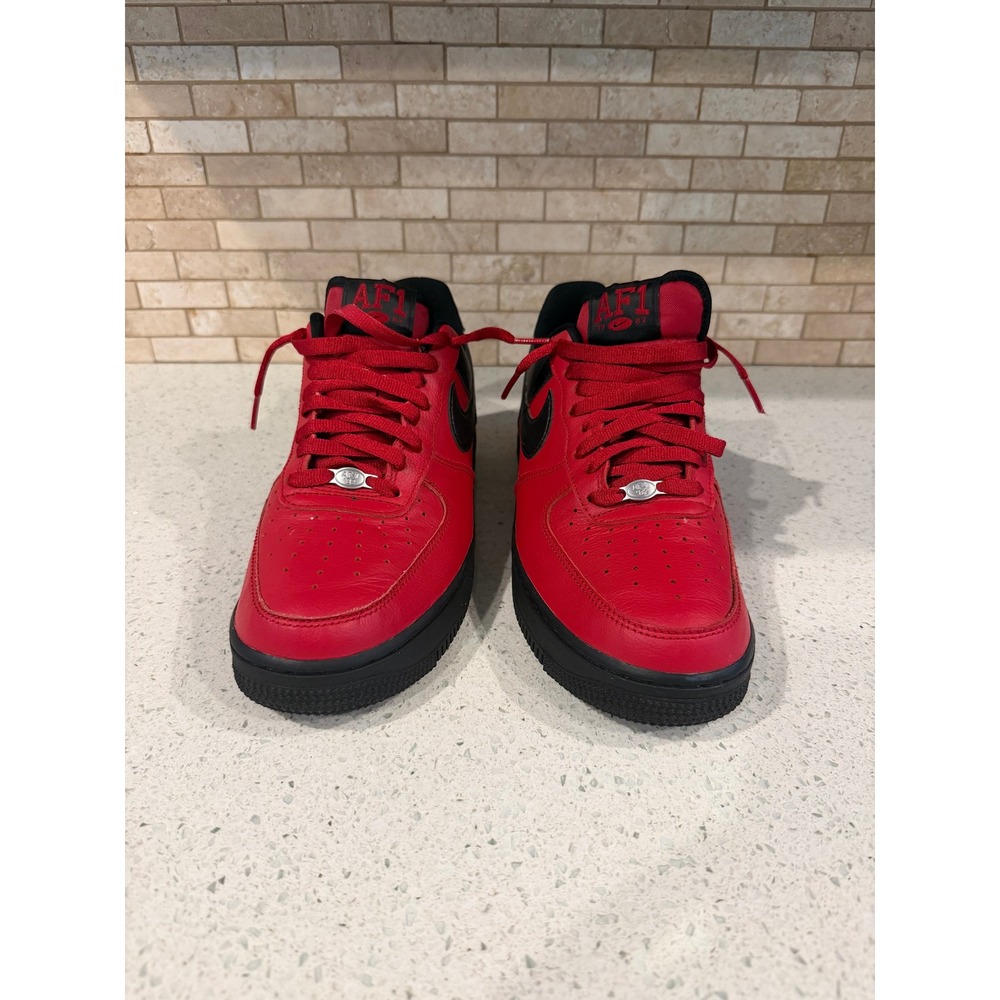 Nike Air Force 1 07 LV8 Gym Red Black Men's Size 8.5 Sneakers